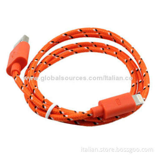 8-pin Original Fabric Braided Data Cable for iPhone 5/5s/5c